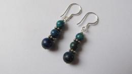 Boucles d'oreilles lapislazuli chrysocolle