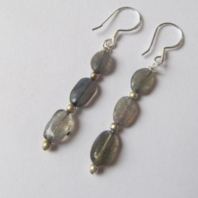 Boucles d'oreilles labradorite