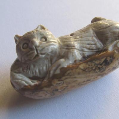 Pendentif chat jaspe paysage