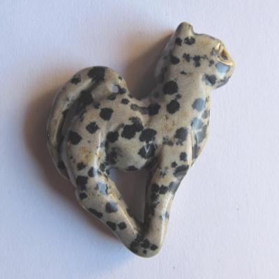 Pendentif chat jaspe dalmatien
