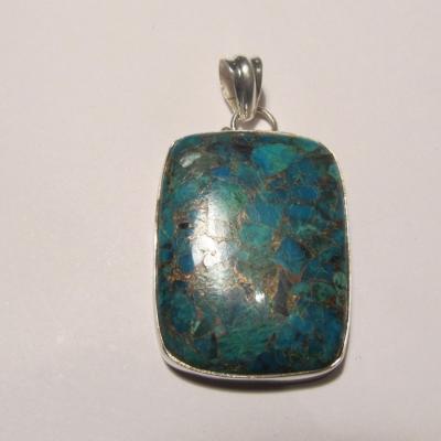Pendentif chrysocolle, argent