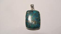 Pendentif chrysocolle, argent