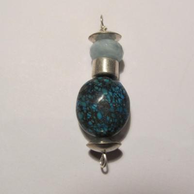 Pendentif turquoise aiguemarine