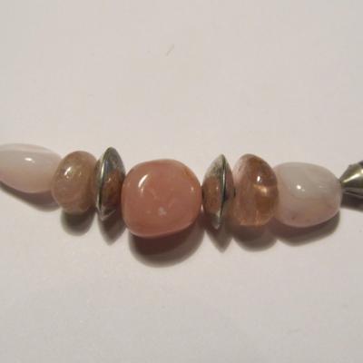 Collier opale rose, tourmaline