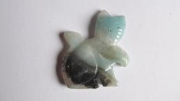 Pendentif chat amazonite