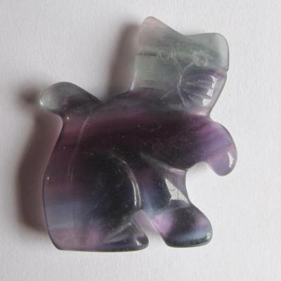 Pendentif chat fluorite