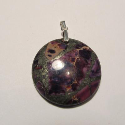 Pendentif cuivre turquoise