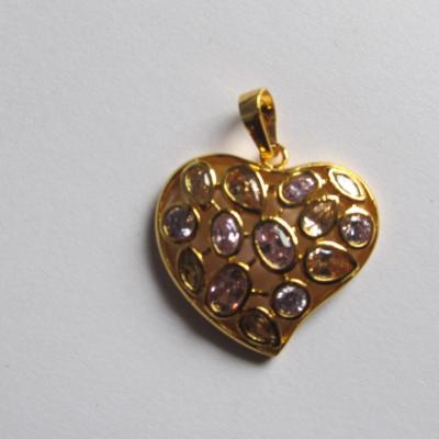 Pendentif coeur topaze