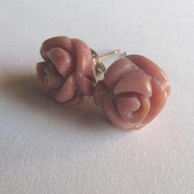 Boucles d'oreilles rhodonite