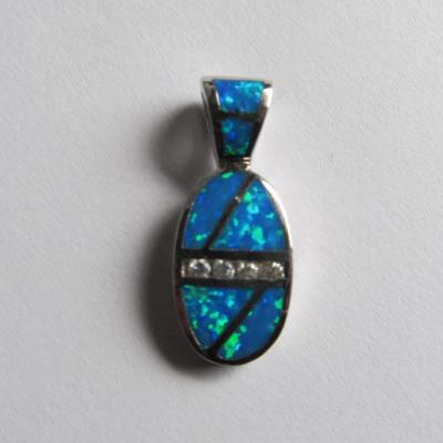 Pendentif opale topaze