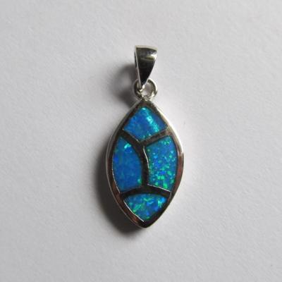 Pendentif opale, argent