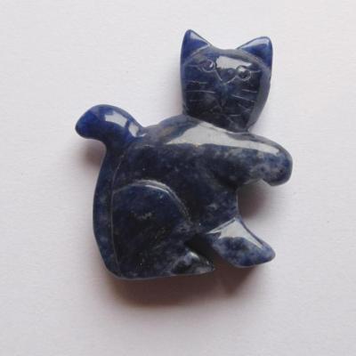 Pendentif chat sodalite