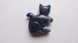 Pendentif chat sodalite