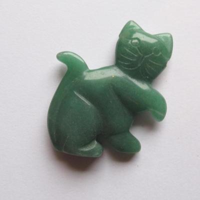 Pendentif chat aventurine