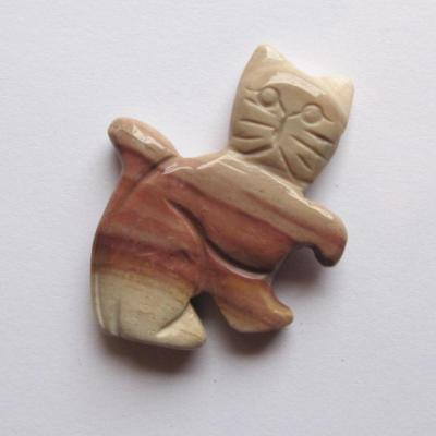 Pendentif chat jaspe