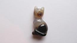 Figurine chat agate