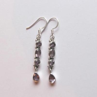 Boucles d'oreilles améthyste