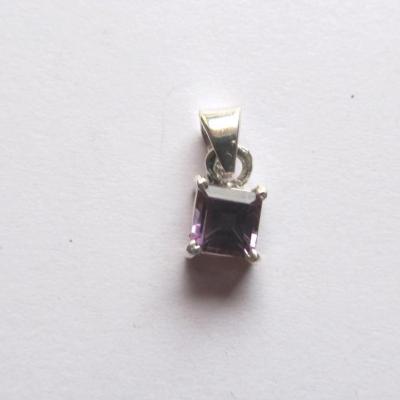 Pendentif améthyste, argent