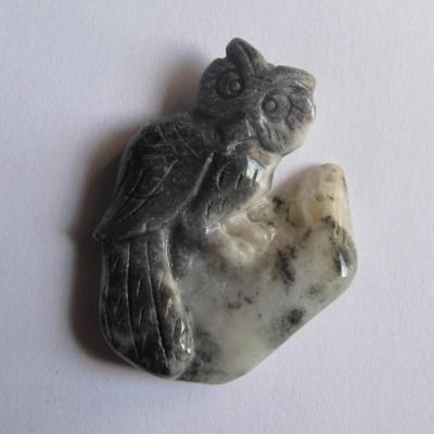 Pendentif chouette amazonite