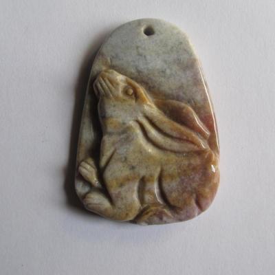 Pendentif lapin jaspe