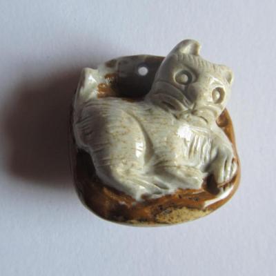 Pendentif chat jaspe paysage