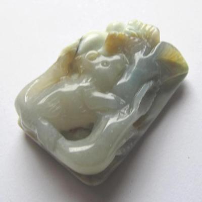 Pendentif écureuil jaspe océan