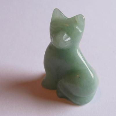 Figurine chat aventurine